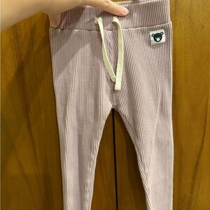 Huxbaby Ribbed Leggings in Soft Lavender